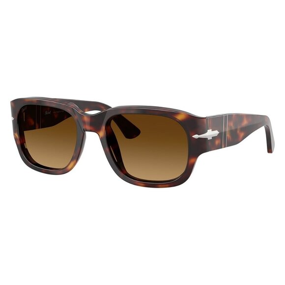 New PERSOL Havana Square PO3380S 24/85 Sunglasses Women - Picture 1 of 6